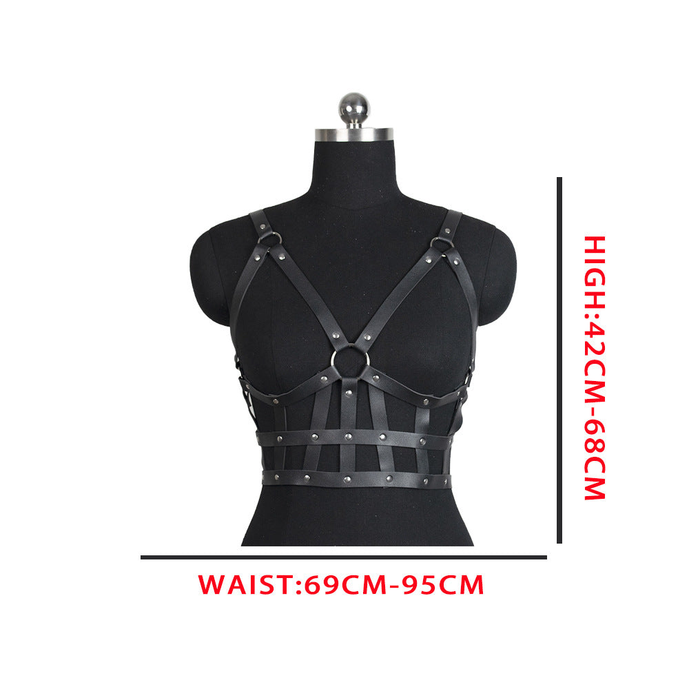 Leather Bondage Outfit for Couples - Sensual Temptation