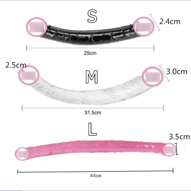 Double-Ended Transparent Crystal Dildo